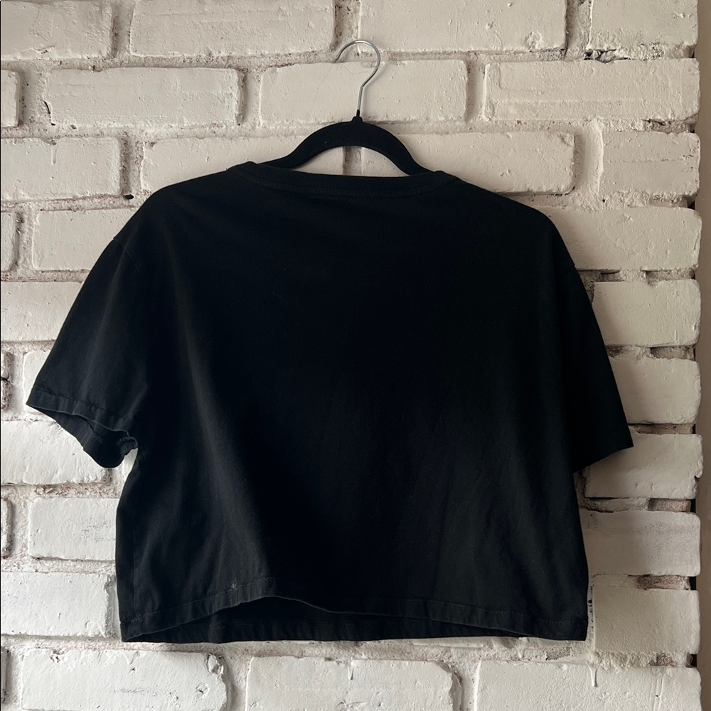 Polo Ralph Lauren Black Cropped T-Shirt red embroider - Picture 5 of 5